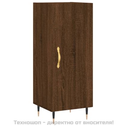 Сайдборд, кафяв дъб, 34,5x34x90 см, инженерно дърво