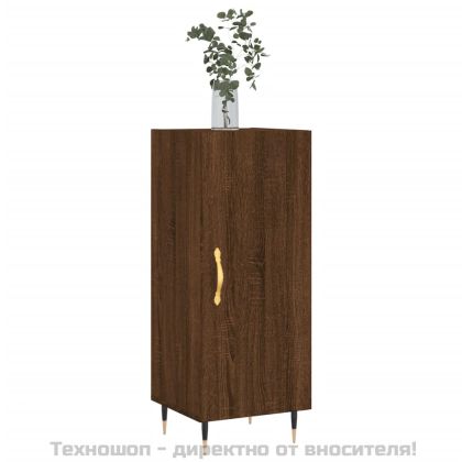 Сайдборд, кафяв дъб, 34,5x34x90 см, инженерно дърво