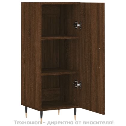 Сайдборд, кафяв дъб, 34,5x34x90 см, инженерно дърво