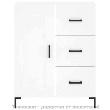 Сайдборд, бял, 69,5x34x90 см, инженерно дърво