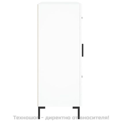 Сайдборд, бял, 69,5x34x90 см, инженерно дърво