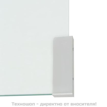 Маса за кафе от закалено стъкло, 98x45x30 cм, прозрачна