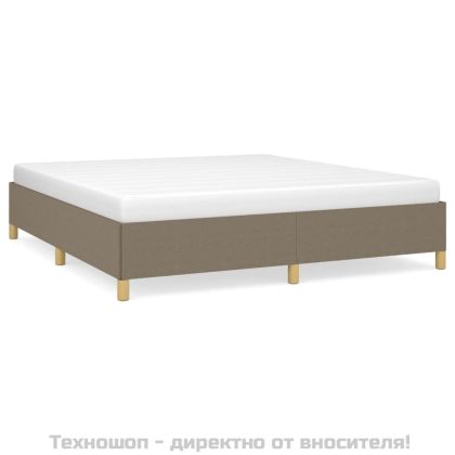 Рамка за легло с пружини, таупе, 160x200 см плат