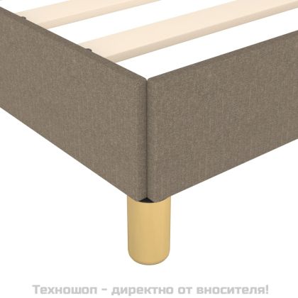 Рамка за легло с пружини, таупе, 160x200 см плат