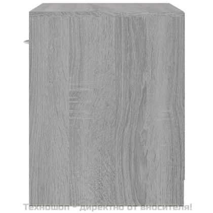 Нощни шкафчета, 2 бр, с чекмеджета, сив сонома