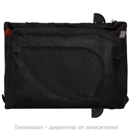 Ремарке за колело за любимци черно Оксфорд плат и желязо