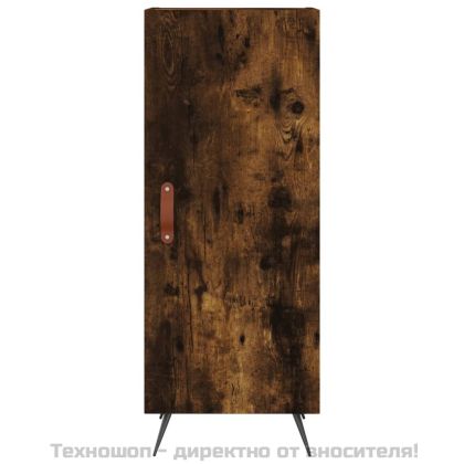 Сайдборд, опушен дъб, 34,5x34x90 см, инженерно дърво