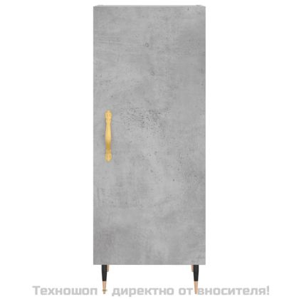 Сайдборд, бетонно сив, 34,5x34x90 см, инженерно дърво