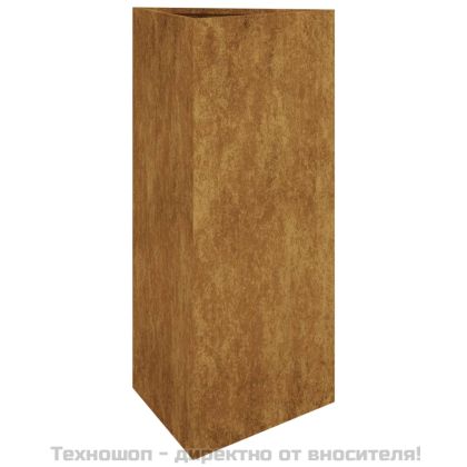 Градинска кашпа, 40x34,5x75 см, кортенова стомана