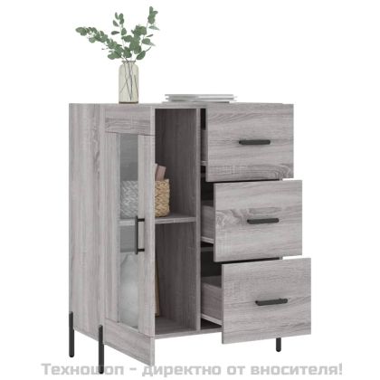 Сайдборд, сив сонома, 69,5x34x90 см, инженерно дърво