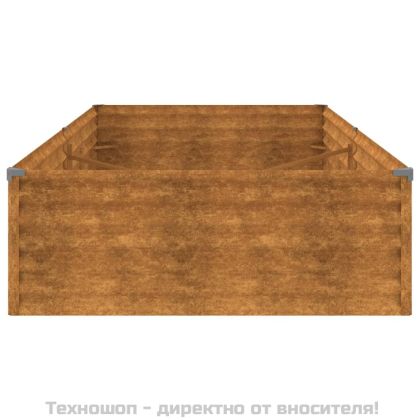 Градинска повдигната леха 195x100x36 см кортенова стомана