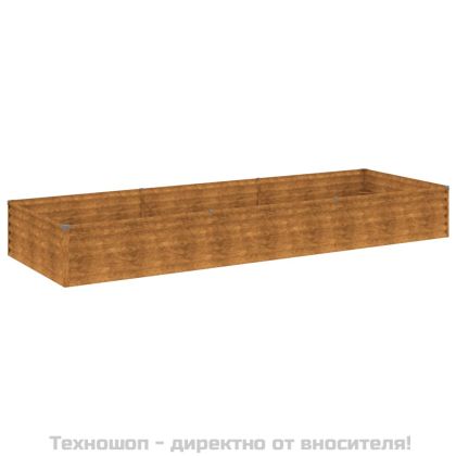 Градинска повдигната леха 291x100x36 см кортенова стомана