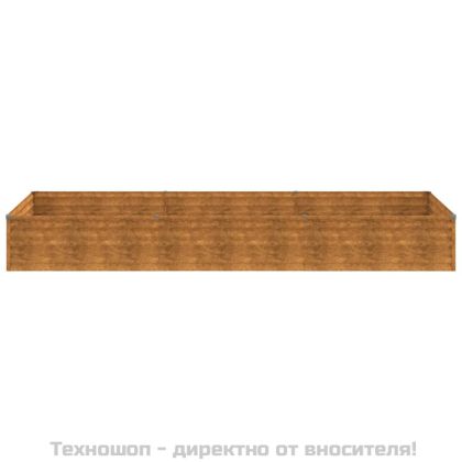 Градинска повдигната леха 291x100x36 см кортенова стомана