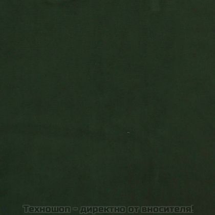 Стол за релакс с табуретка, тъмнозелен, кадифе