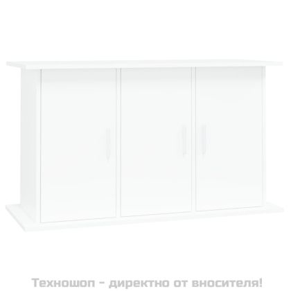 Поставка за аквариум, бяла, 101x41x58 см, инженерно дърво
