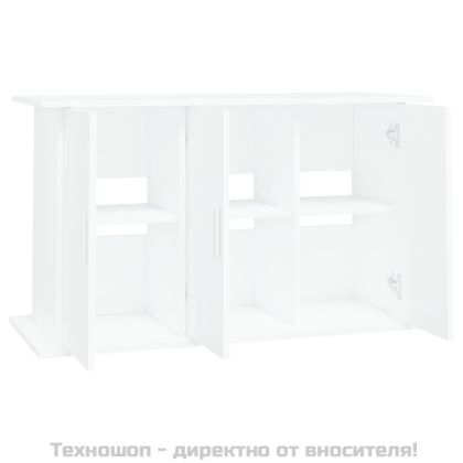 Поставка за аквариум, бяла, 101x41x58 см, инженерно дърво
