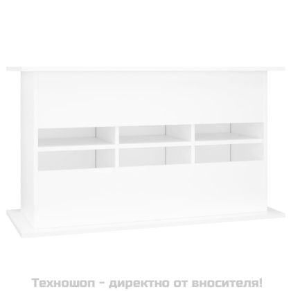 Поставка за аквариум, бяла, 101x41x58 см, инженерно дърво