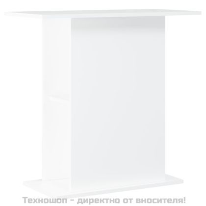 Стойка за аквариум, бяла, 75x36x72,5 см, инженерно дърво