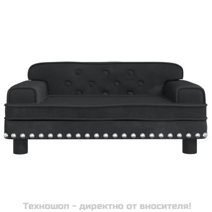 Кучешко легло черно 70x45x30 см кадифе