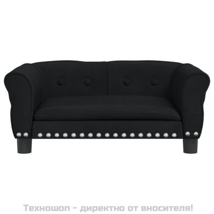 Кучешко легло черно 70x45x30 см кадифе