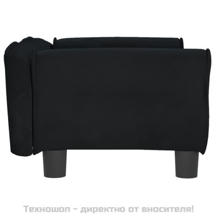 Кучешко легло черно 70x45x30 см кадифе