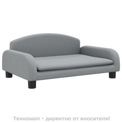 Кучешко легло светлосиво 70x45x30 см текстил