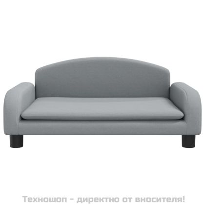 Кучешко легло светлосиво 70x45x30 см текстил