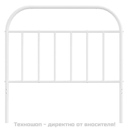 Метална табла за глава, бяла, 100 см