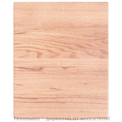 Стенен рафт светлокафяв 40x50x2 см обработен масивен дъб