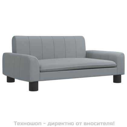 Детски диван, светлосив, 70x45x30 см, текстил