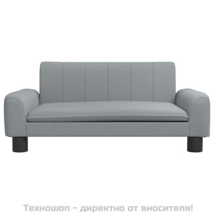 Детски диван, светлосив, 70x45x30 см, текстил