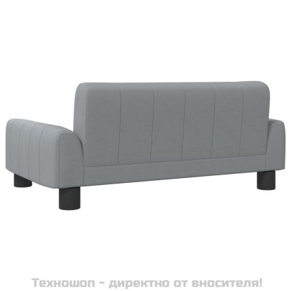 Детски диван, светлосив, 70x45x30 см, текстил