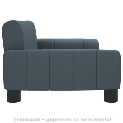 Детски диван, Тъмносив, 70x45x30 см, текстил