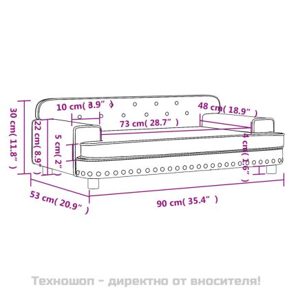 Детски диван, черно, 90x53x30 см, кадифе