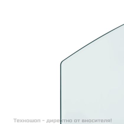 Стъклена подложка за камина, 100x60 см