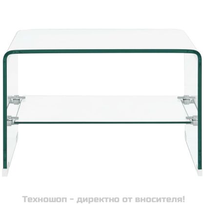 Маса за кафе, прозрачна, 50x45x33 см, закалено стъкло