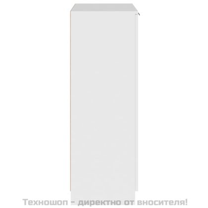 Шкаф за обувки, бял, 59x35x100,5 см, инженерно дърво