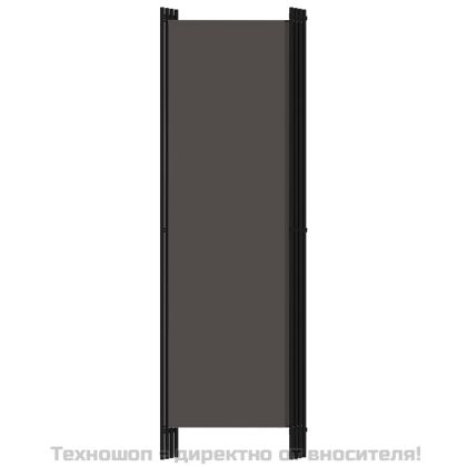 Параван за стая, 4 панела, антрацит, 200x180 см