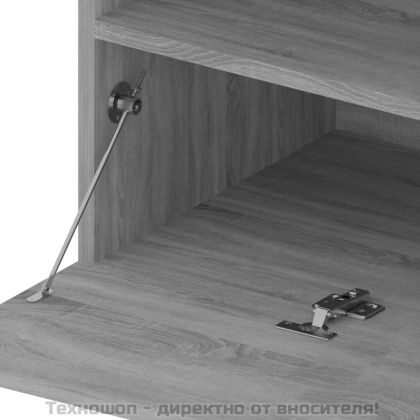 ТВ шкаф с LED осветление, сив сонома, 75x35x40 см