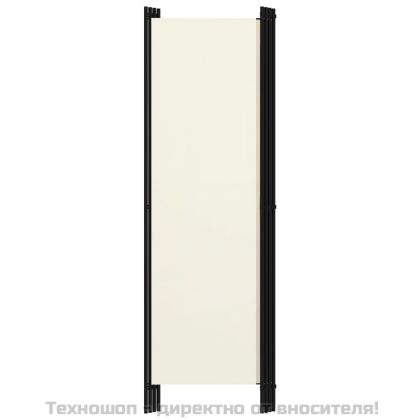 Параван за стая, 4 панела, бял, 200x180 см