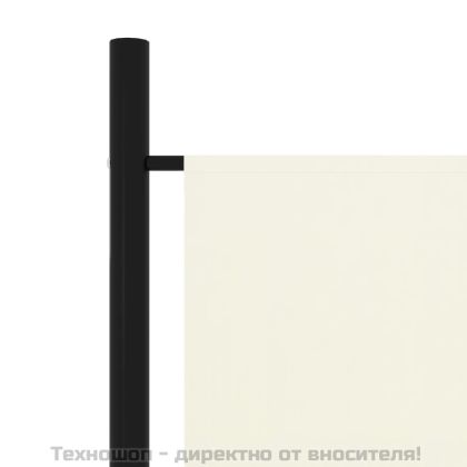 Параван за стая, 4 панела, бял, 200x180 см