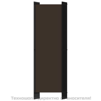Параван за стая, 6 панела, кафяв, 300x180 cм