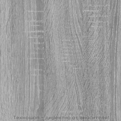 Стенен витринен рафт с 8 отделения сив сонома