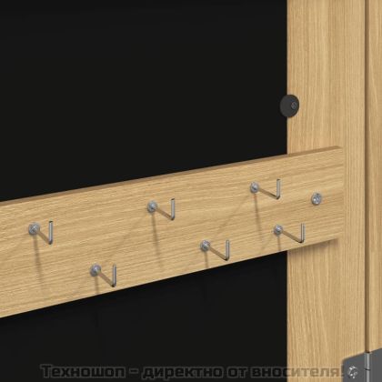 Огледален шкаф за бижута с LED осветление, стенен монтаж