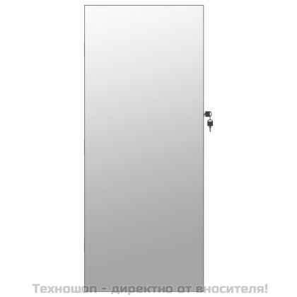 Огледален шкаф за бижута с LED осветление, стенен монтаж, черен