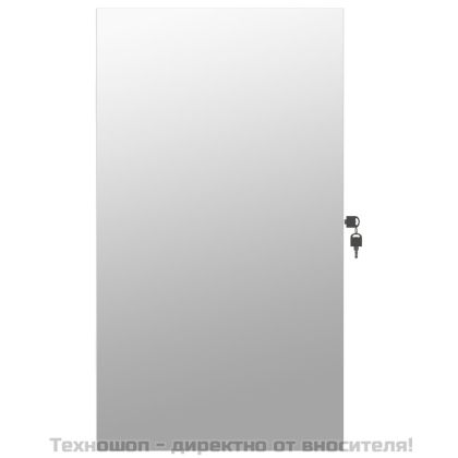 Огледален шкаф за бижута с LED осветление, стенен монтаж, бял