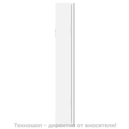 Огледален шкаф за бижута с LED осветление, стенен монтаж, бял