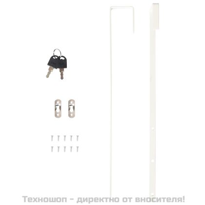 Огледален шкаф за бижута с LED осветление, стенен монтаж, бял