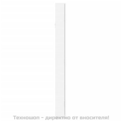 Огледален шкаф за бижута с LED осветление, стенен монтаж, бял