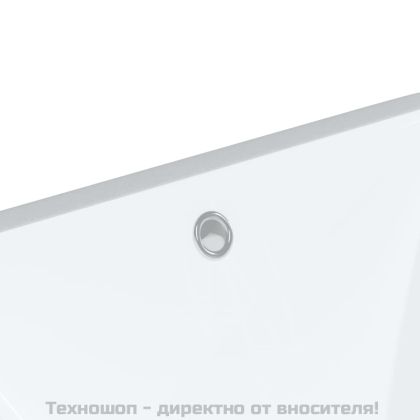 Мивка за баня, бяла, 55,5x37,5x19 см, правоъгълна, керамика